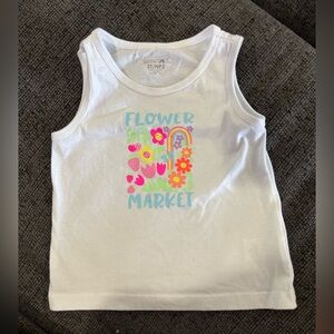 Kids White Flower Market Tank Top
